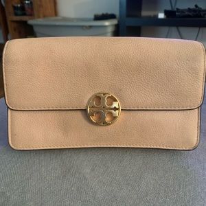 Tory Burch pink and gold Wristlet